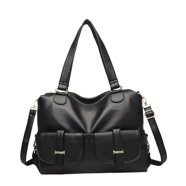 Grand sac à main bandoulière femme noir
