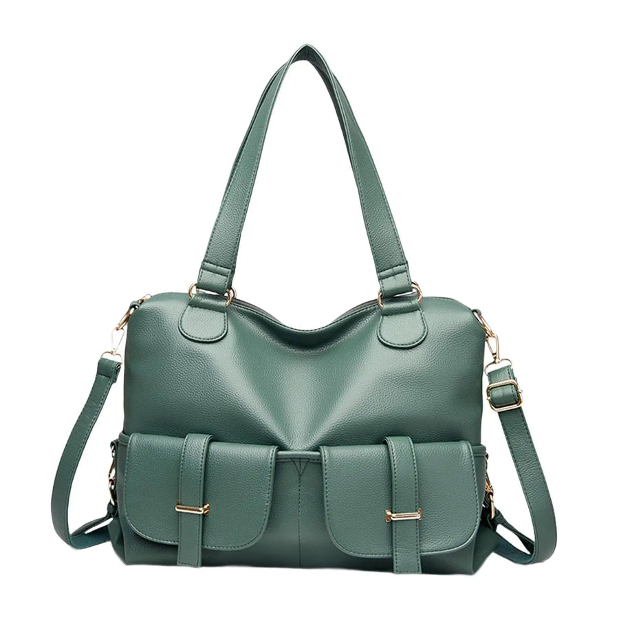Grand sac à main bandoulière femme vert