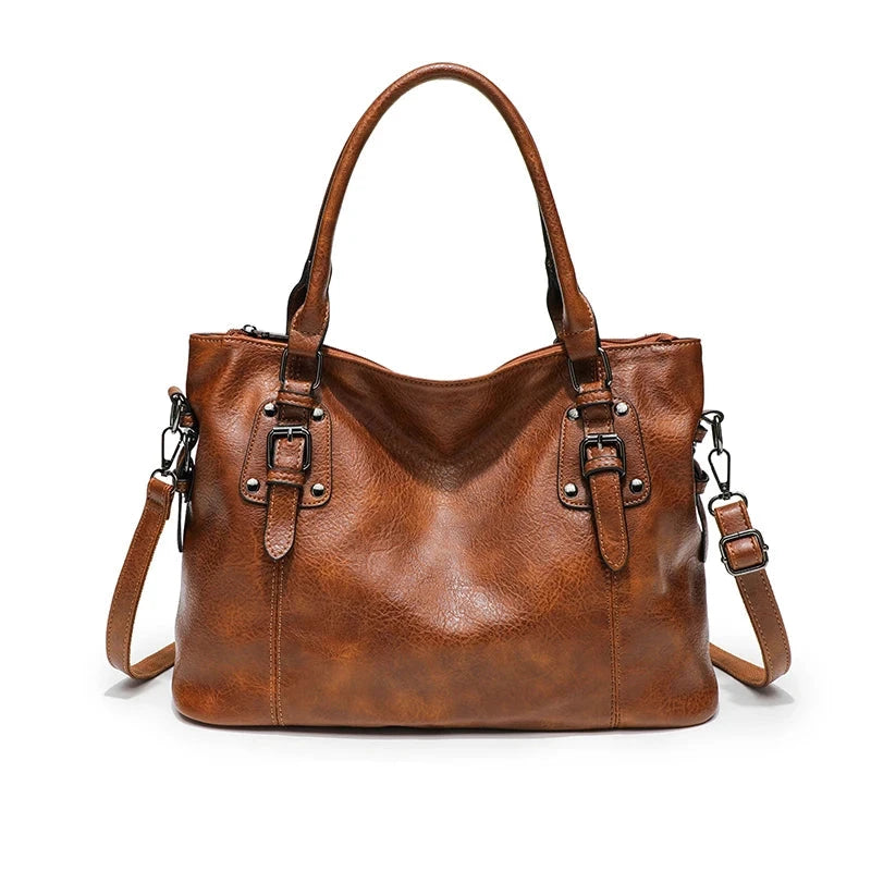 Grand sac bandoulière fourre-tout style rétro