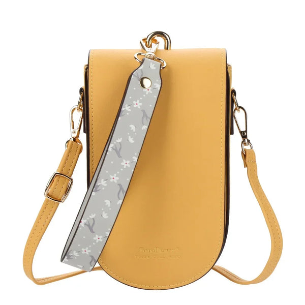 Mini sac bandoulière pour téléphone et cartes en cuir