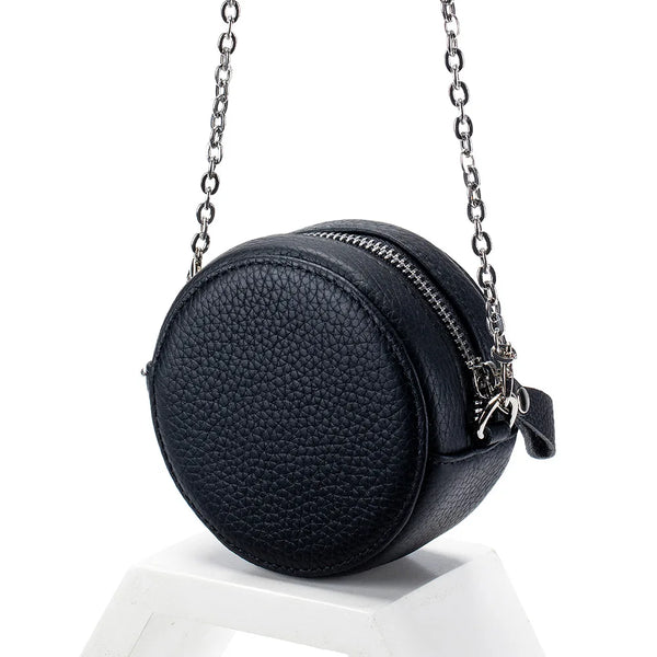 Mini-sac rond à bandoulière noir