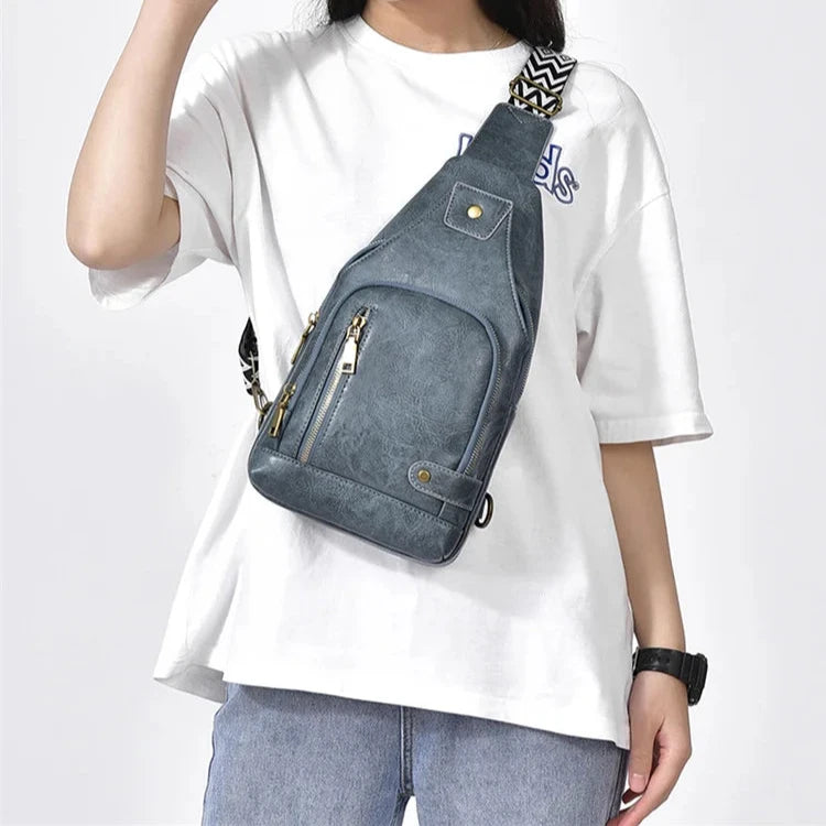 Petit sac à dos bandoulière en cuir femme
