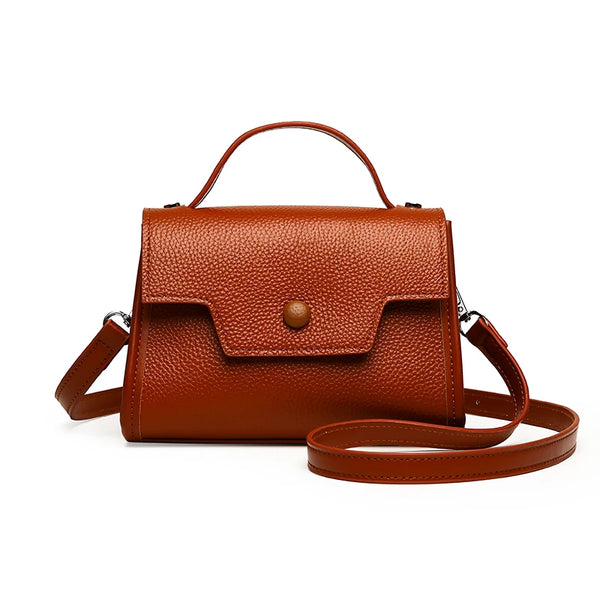 Petit sac à main bandoulière femme marron