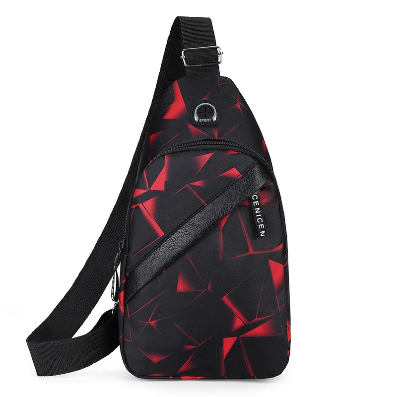 Petit sac bandoulière dos ou poitrine rouge