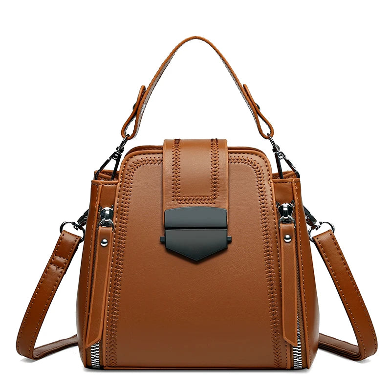 Petit sac bandoulière femme tendance marron