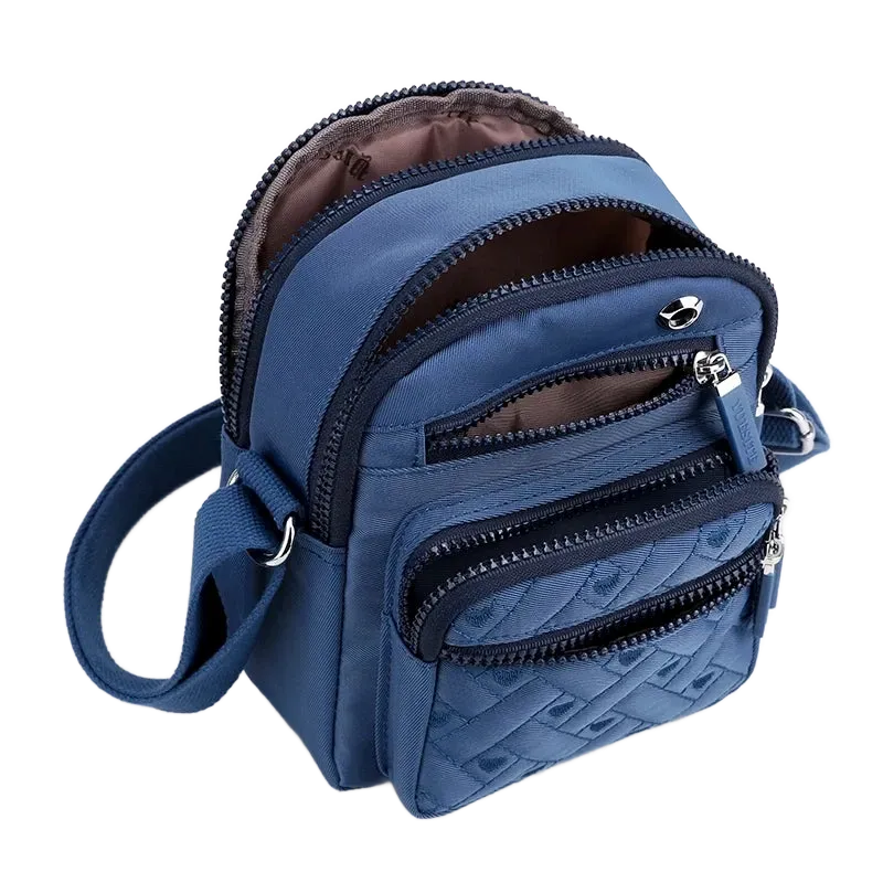 Petit sac bandoulière tissu femme poches