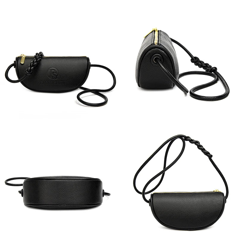 Petit sac en bandoulière noir 4 images