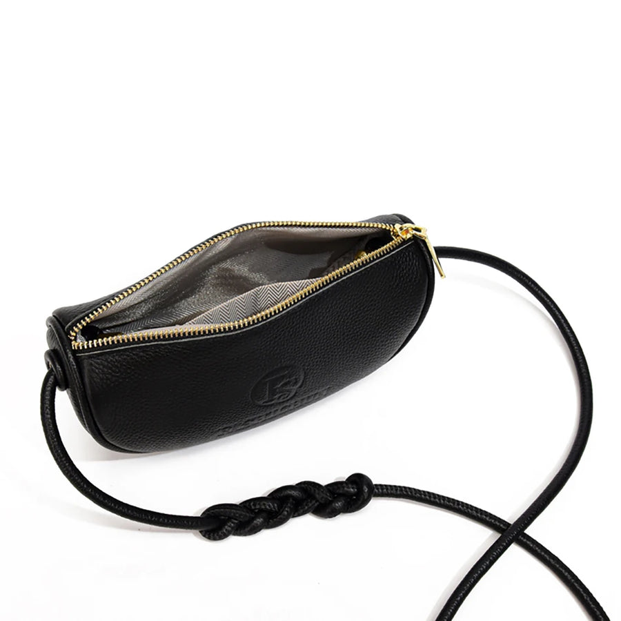 Petit sac en bandoulière noir intérieur