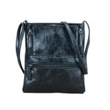 Petit sac en cuir bandoulière femme noir