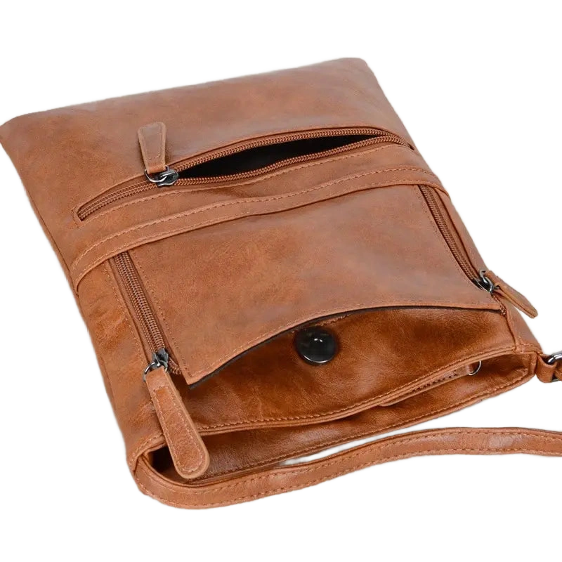 Petit sac en cuir bandoulière femme poches