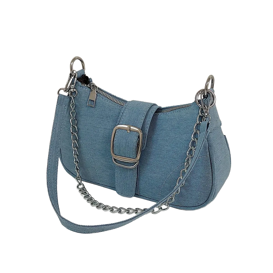 Petit sac à main à chaine en jean