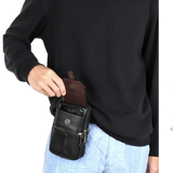 Pochette bandoulière en cuir homme téléphone