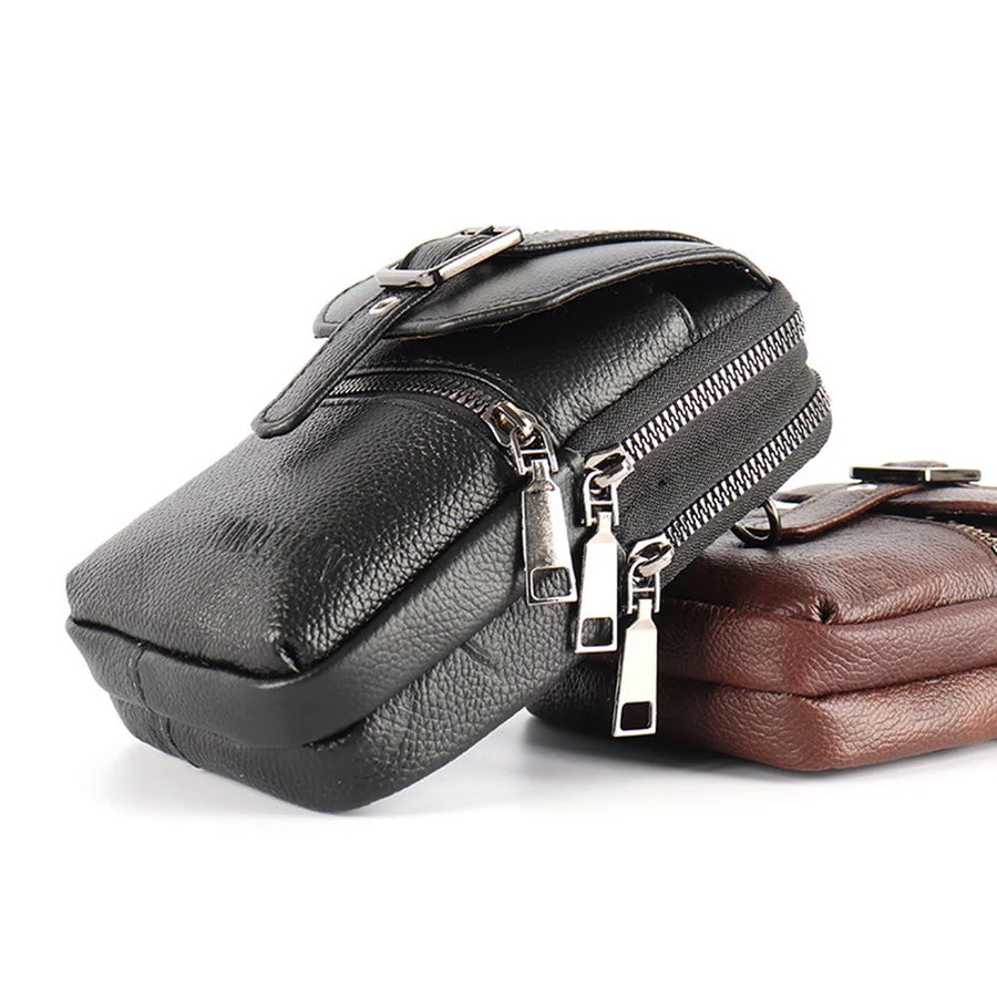 Pochette bandoulière en cuir homme