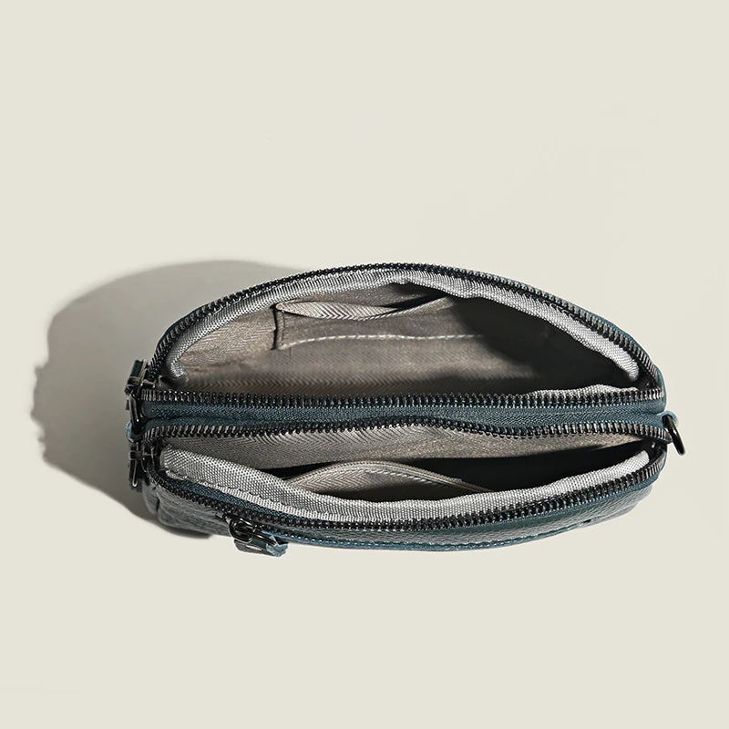 Pochette bandoulière femme en cuir intérieur