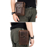 Pochette téléphone cuir homme à la ceinture