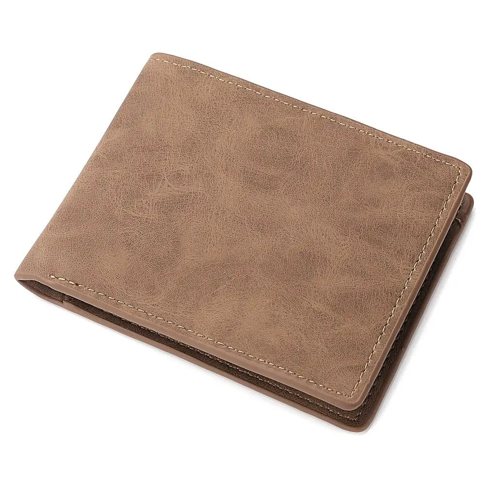 Portefeuille homme en cuir synthétique marron