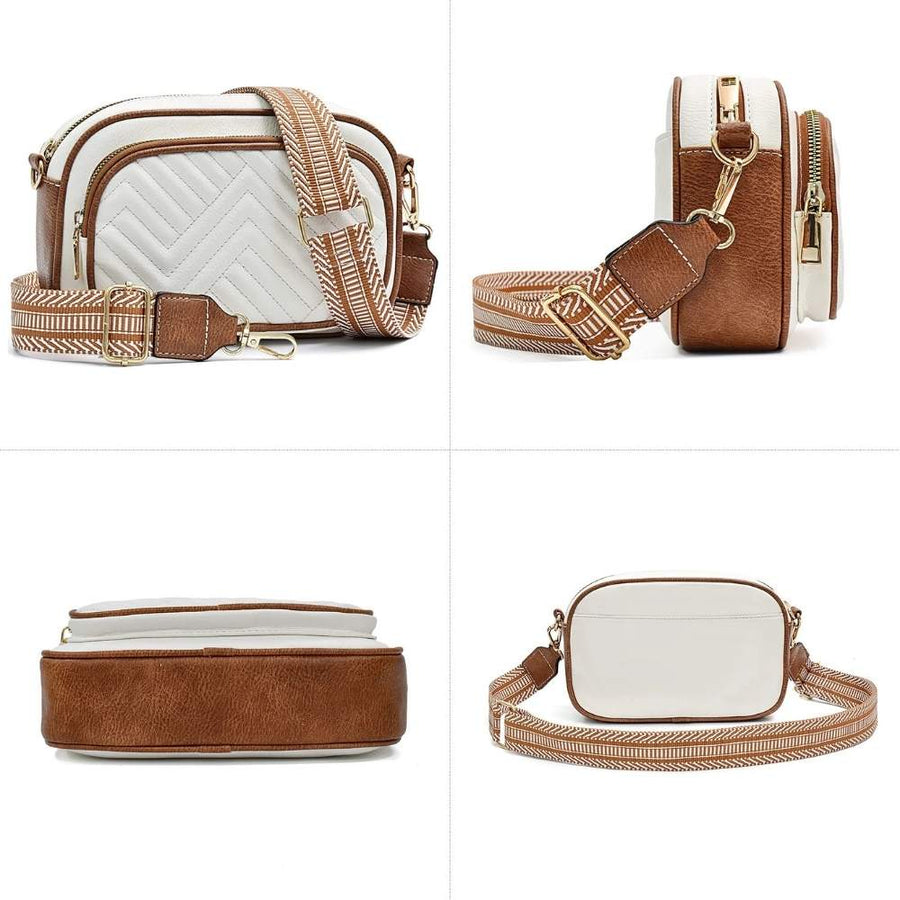 Sac à bandoulière pour femme blanc 4 images