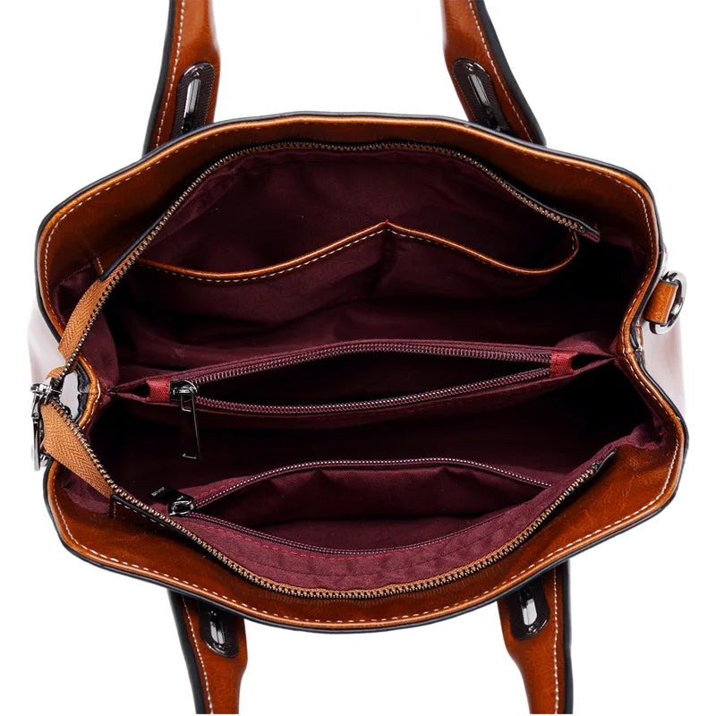 Sac à main bandoulière cuir intérieur