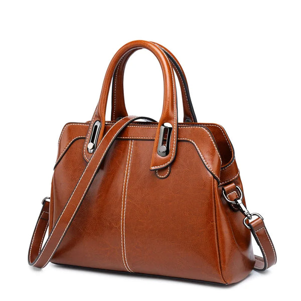 Sac à main bandoulière cuir marron