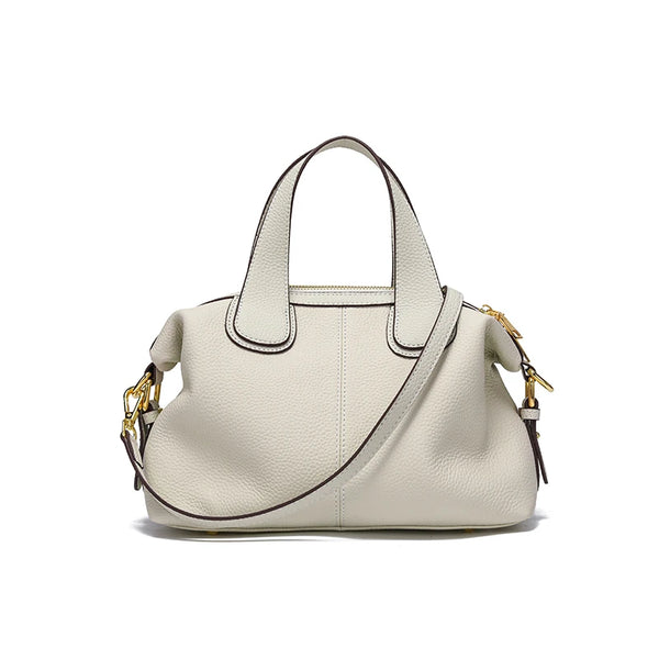 Sac à main bandoulière en cuir véritable blanc