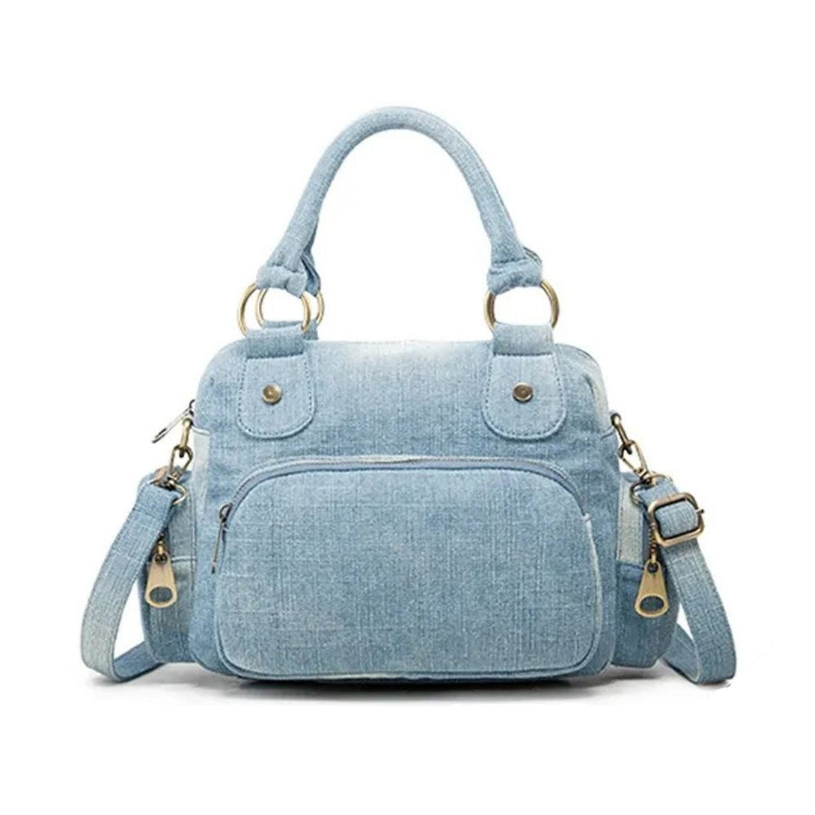 Sac à main bandoulière en jean compact