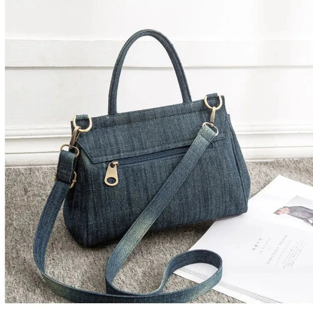 Sac à main bandoulière en jean poche arrière