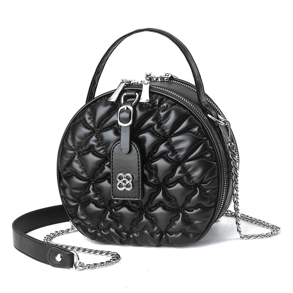 Sac à main bandoulière matelassé noir