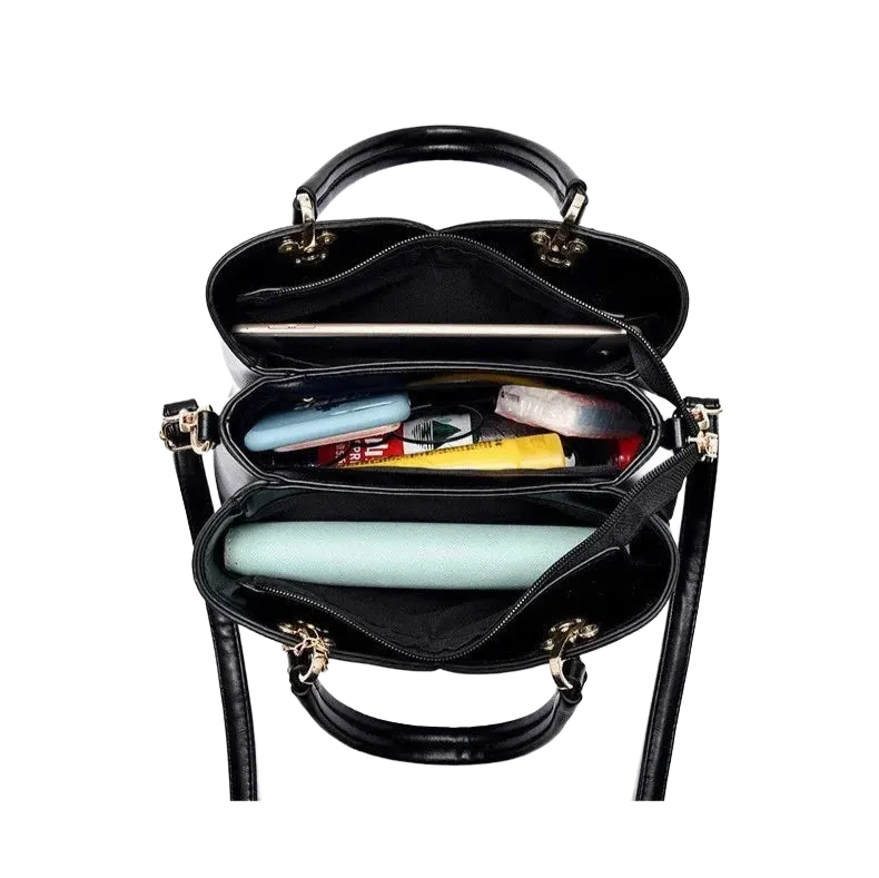 Sac à main bandoulière style luxe intérieur