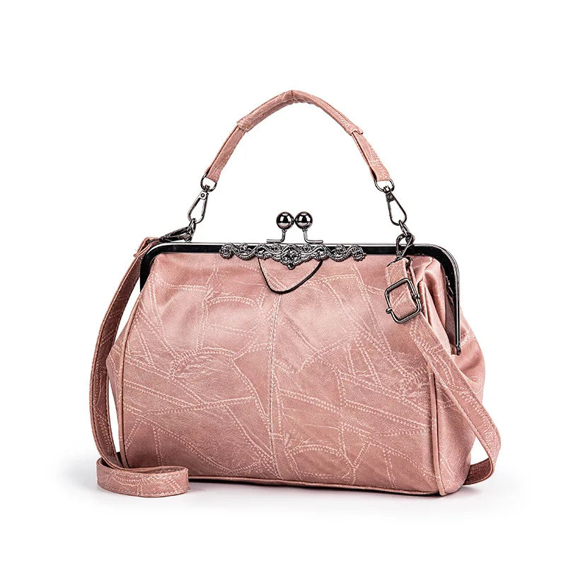 Sac à main bandoulière vintage rose