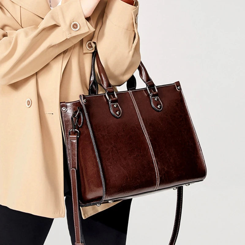 Sac à main en cuir véritable femme