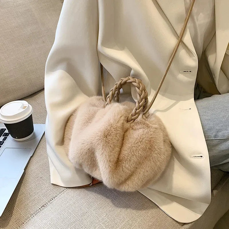 Sac à main en fausse fourrure femme
