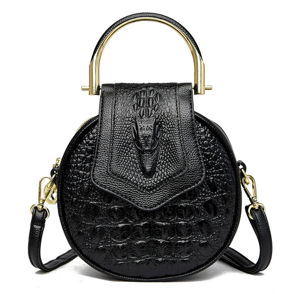 Sac à main rond noir