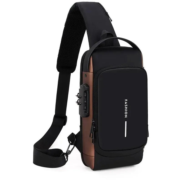 Sac bandoulière antivol noir
