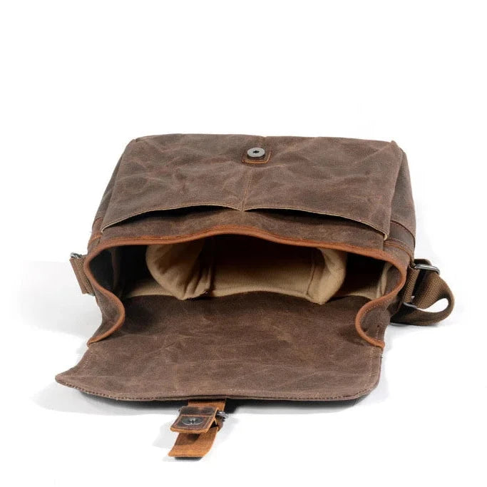 Sac bandoulière appareil photo marron rembourré