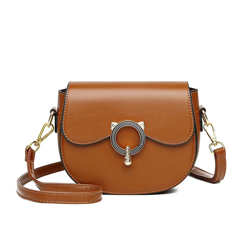 Sac bandoulière besace femme marron