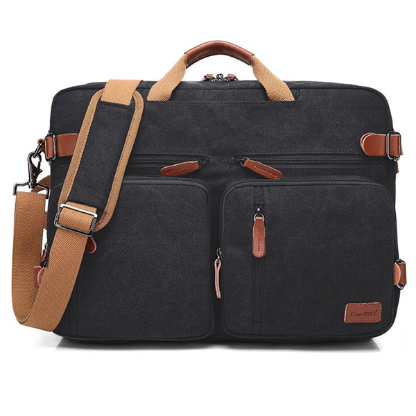 Sac bandoulière convertible sac à dos noir