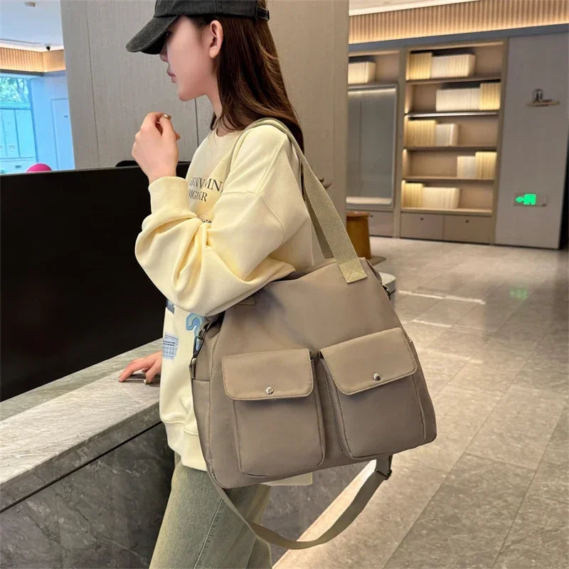 Sac bandoulière pour les cours marron clair femme