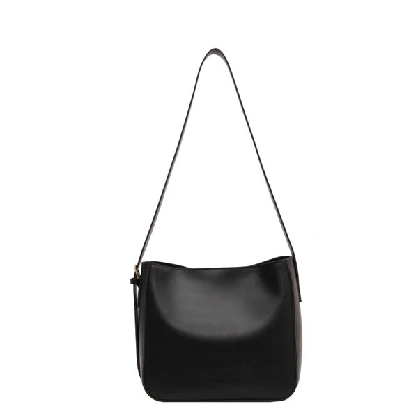 Sac à bandoulière cuir femme noir
