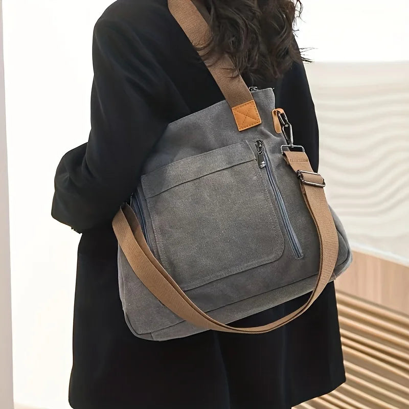 Sac bandoulière en toile femme
