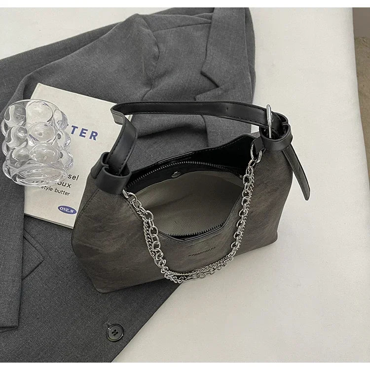 Sac bandoulière femme chaine intérieur