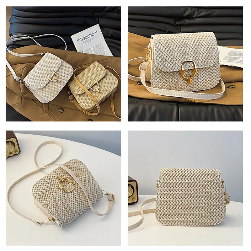 Sac bandoulière femme paille 4 images