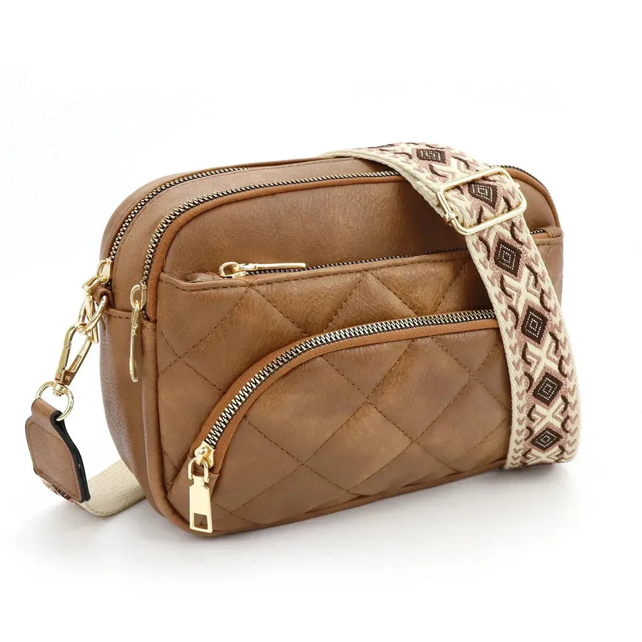 Sac bandoulière pour femme style casual camel
