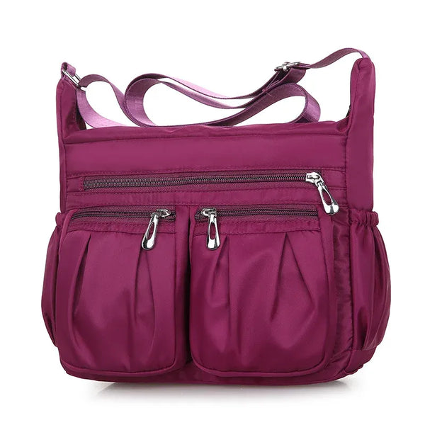 Sac bandoulière femme en tissu imperméable violet