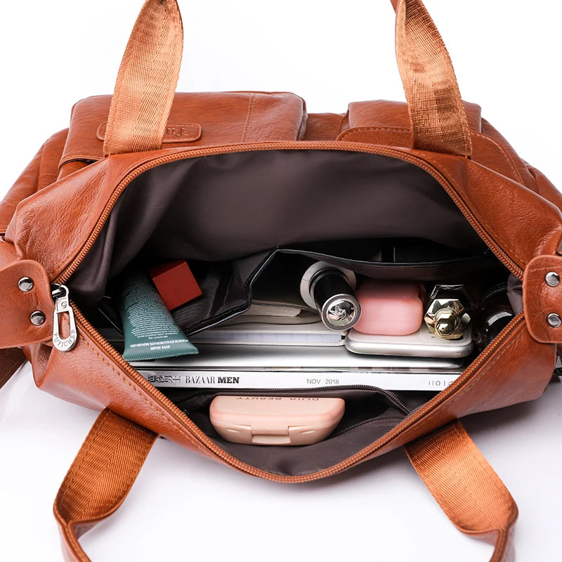 Sac bandoulière grand format femme intérieur