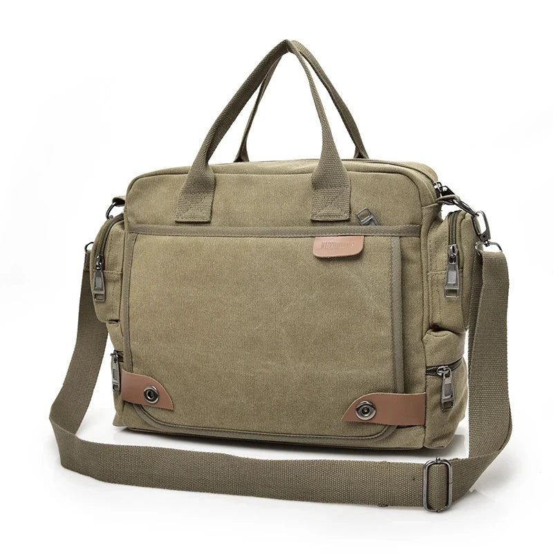 Sac bandoulière grand format kaki homme