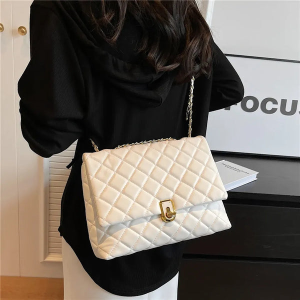 Sac bandoulière matelassé femme blanc