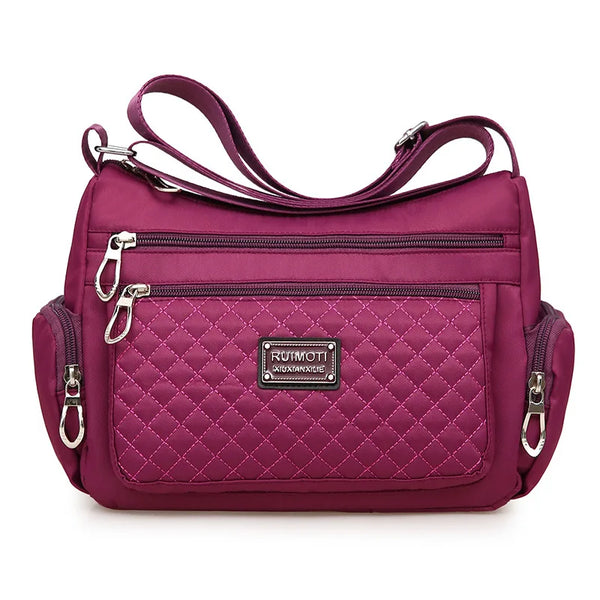 Sac bandoulière multi poches violet