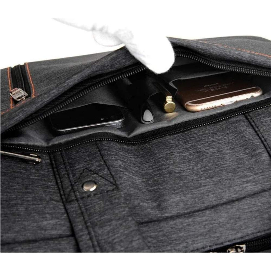 Sac bandoulière pour ordinateur portable poche avant