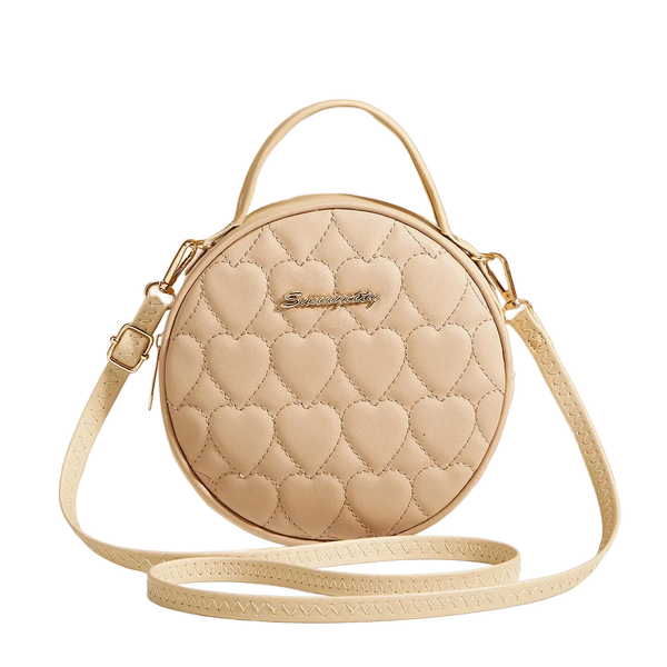 Sac bandoulière rond marron clair