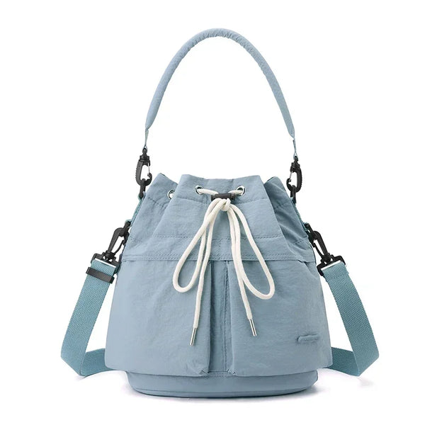 Sac bandoulière seau bleu ciel